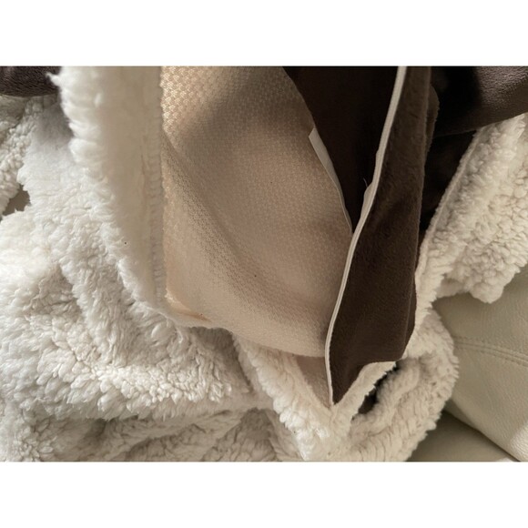 Willowtree Sherpa Fleece Throw Blanket Brown Polyester Soft Cozy Kanata NWT - Picture 12 of 12